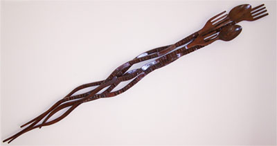 Breakfast 2001, wood, 3m x .4m x.1m