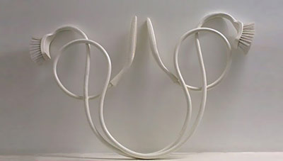 Work is beautiful, 2001, plastic, steel, .5m x.4m