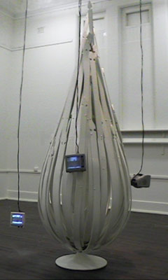 Objectum, 2001, dimensions variable, wood, steel, televisions